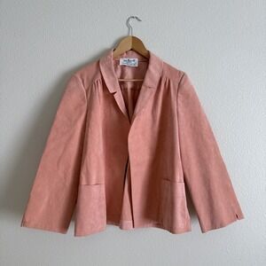 Vera Maxwell Vintage Ultrasuede Jacket Blazer Women's M/L Peach‎ USA